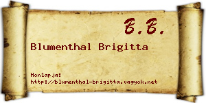 Blumenthal Brigitta névjegykártya